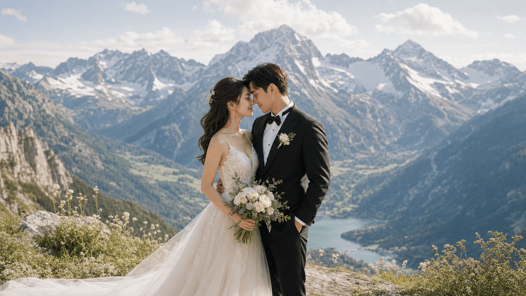 Swiss Alps wedding portrait preset